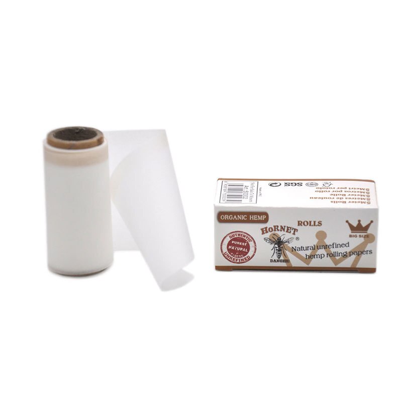 24 Rolls/Doos Smaak Papier Natuurlijke Papier 44Mm Tip Filter Draagbare Smaakloos Kegels Rolling Vormige Papers: White