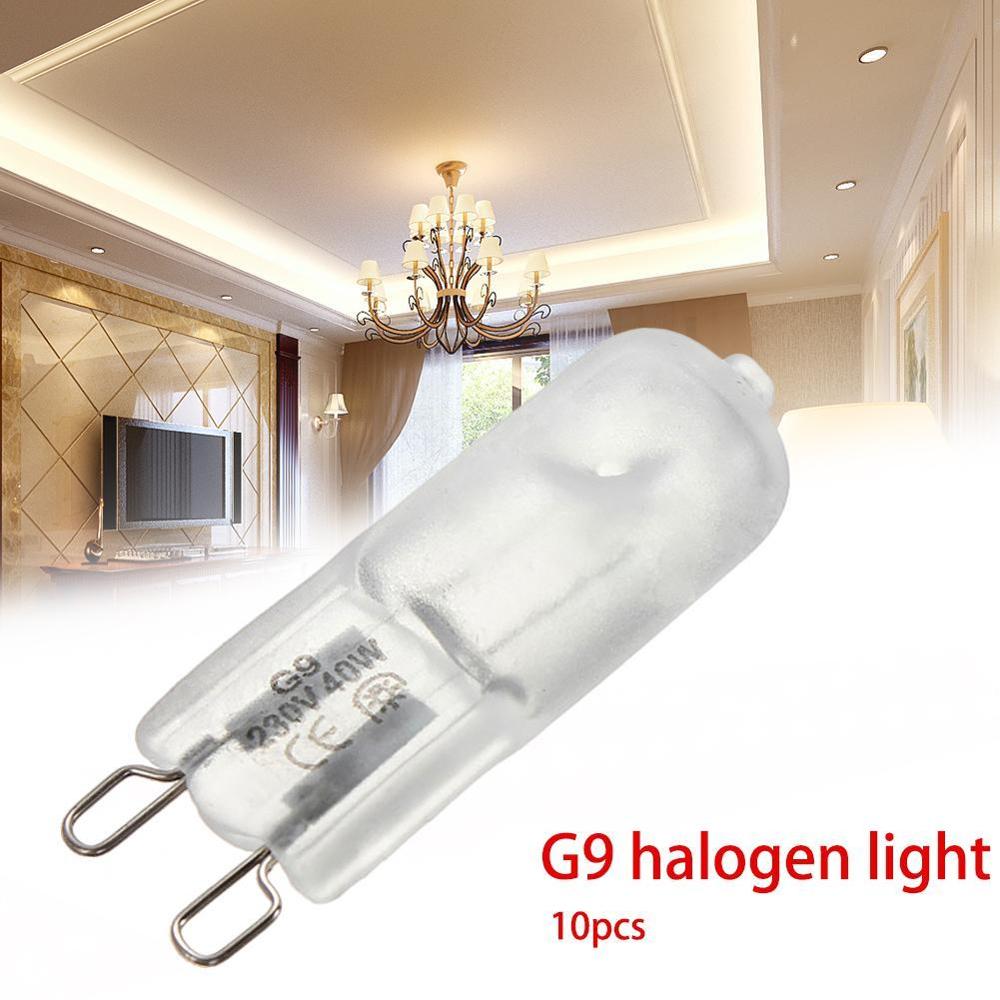 10 st varmvit matt  g9 2800k-3000k halogenlampa 40w livslängd ca 50.000 timmar