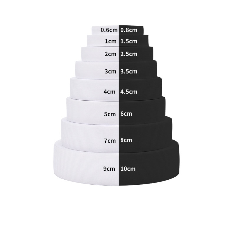 1yard Flat Elastic Band Sewing Clothing Accessories Nylon Webbing Garment Sewing Accessories Width 2cm 3cm 4cm 5cm 6cm