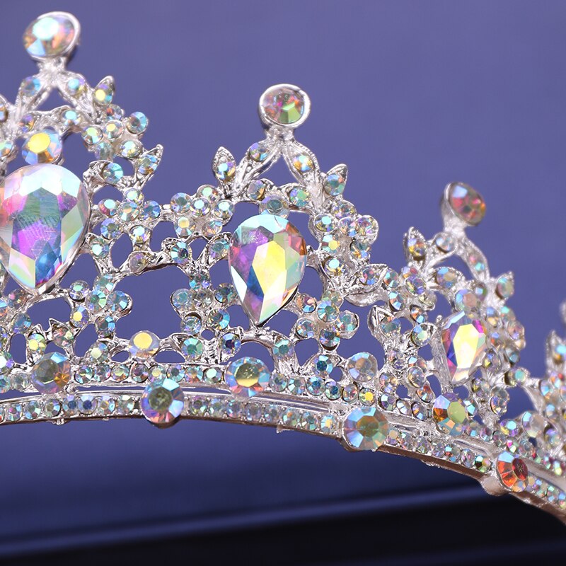 Ślubne włosy tiara kryształ diadem dla panny młodej korona kolor srebrny diadem welon diadem ślubne akcesoria robić włosów stroiki głowy biżuteria