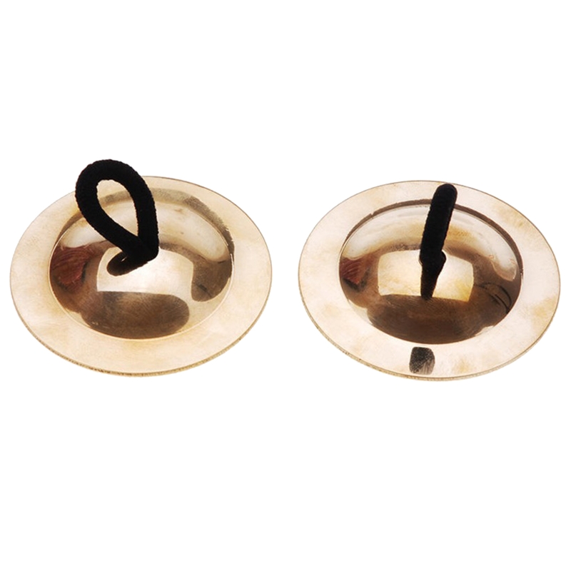 1 paar Mini Becken für freundlicher Finger Becken Bauchtanz Kupfer Becken Finger Becken Musical Instrument für Tänzer: Kupfer