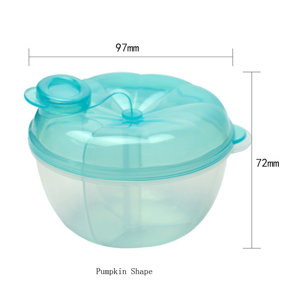 Tre-gitter madæske bærbar baby spædbarn rejse mælkepulver dispenser beholder fodring kasse blandebeholder mad opbevaring #40