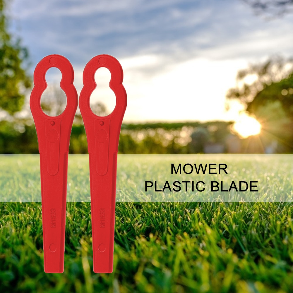 120Pcs Lawn Mower Replacement Plastic Cutter Blades for Florabest Grass Trimmer Mower Blades Garden Tools