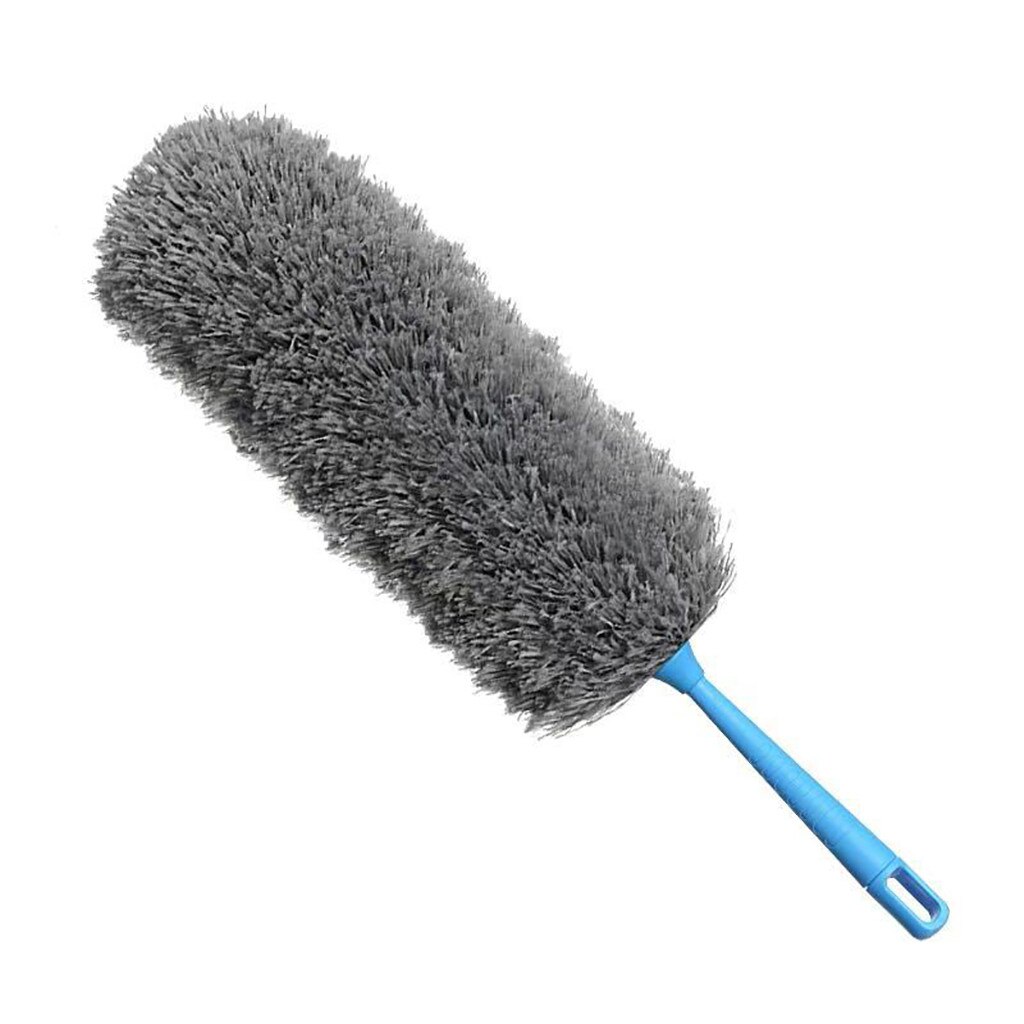 Plumeros-limpiador de polvo telescópico, cepillo de limpieza de microfibra, extraíble y lavable: Gris