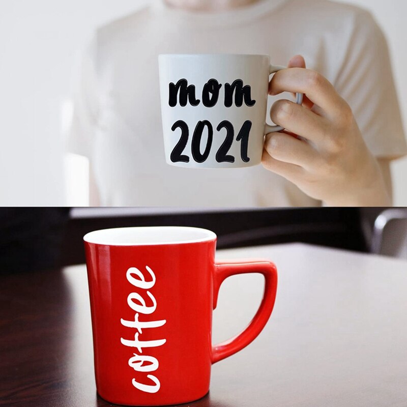 10 Sheets 720 Pieces Self Adhesive Vinyl Letters Numbers Stickers, Graduation Cap Stickers,Decals For Sign,Door,Business