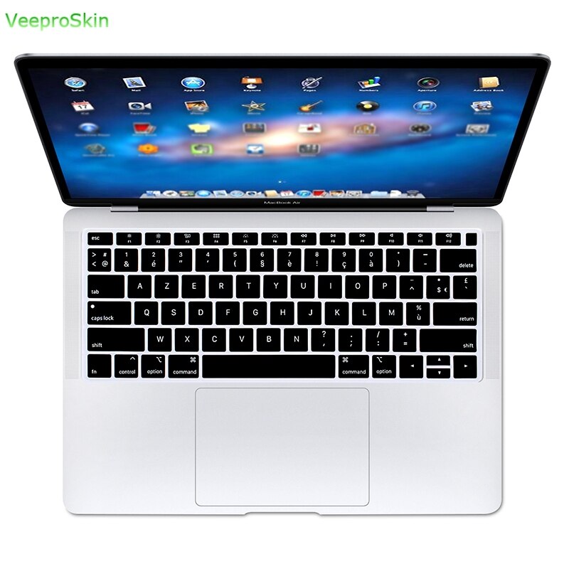 Arabic A1932 With Touch Id Silicone Keyboard Cover Protector Spanish Russian French Alphabet For Macbook Air 13"