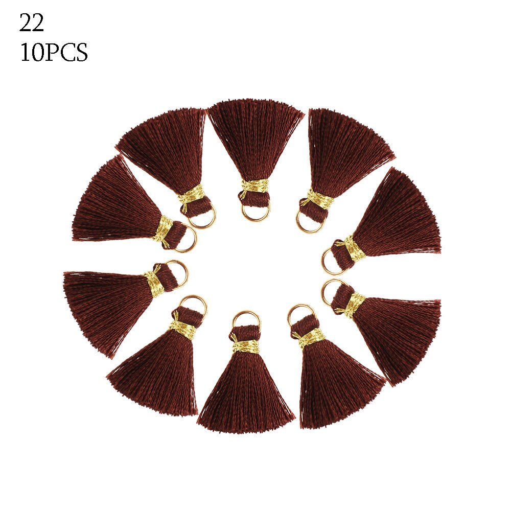 10 sztuk/partia 2cm mini jedwabiście frędzle kolorowe mały kutas robić tworzenia biżuterii materiały krawieckie domu dekoracja zasłony DIY sztuka i rękodzieło: 22