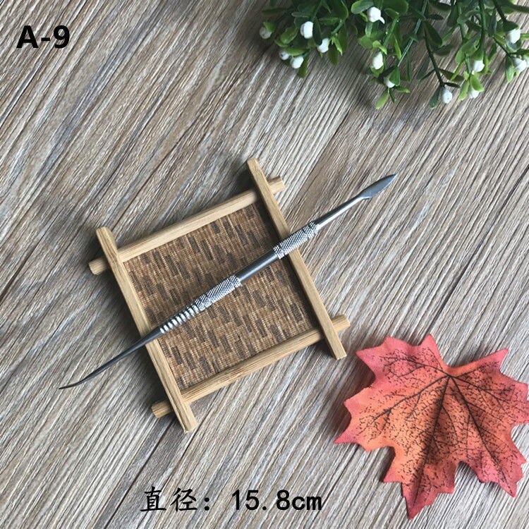 10 unids/set de acero inoxidable de herramientas utensilios de arcilla polimérica de cerámica escultura herramienta de cuchillo para manualidades: A9