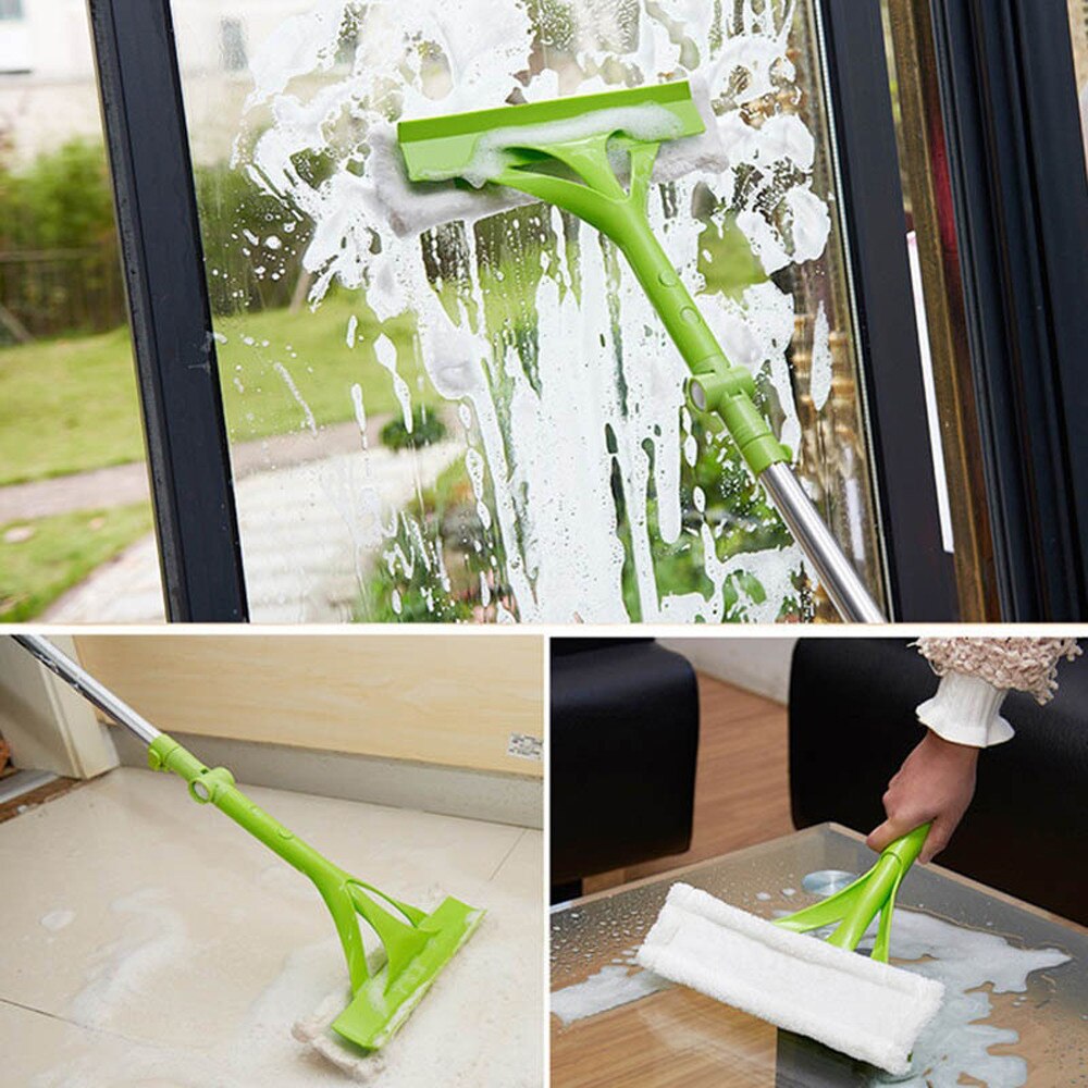 Telescopic Foldable Handle Cleaning Glass Sponge Mop Cleaner Window Extendable