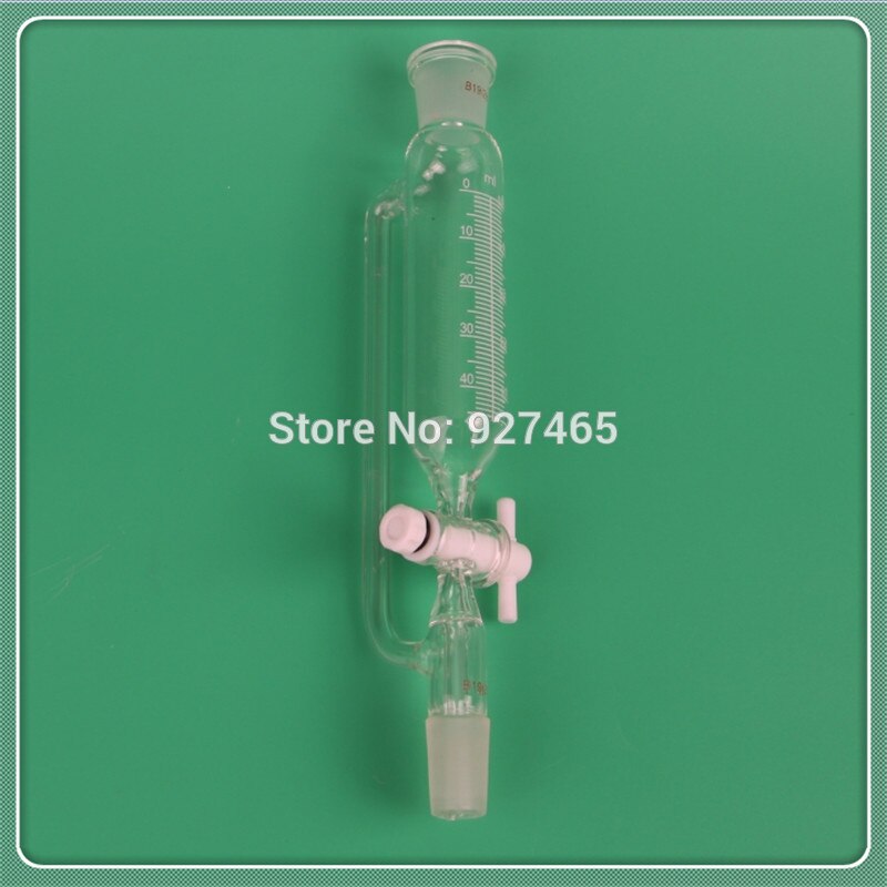 50ml Constant Pressure Funnel,Separatory Funnel Constant Pressure with PTFE stopcock and scale,19/26 joint