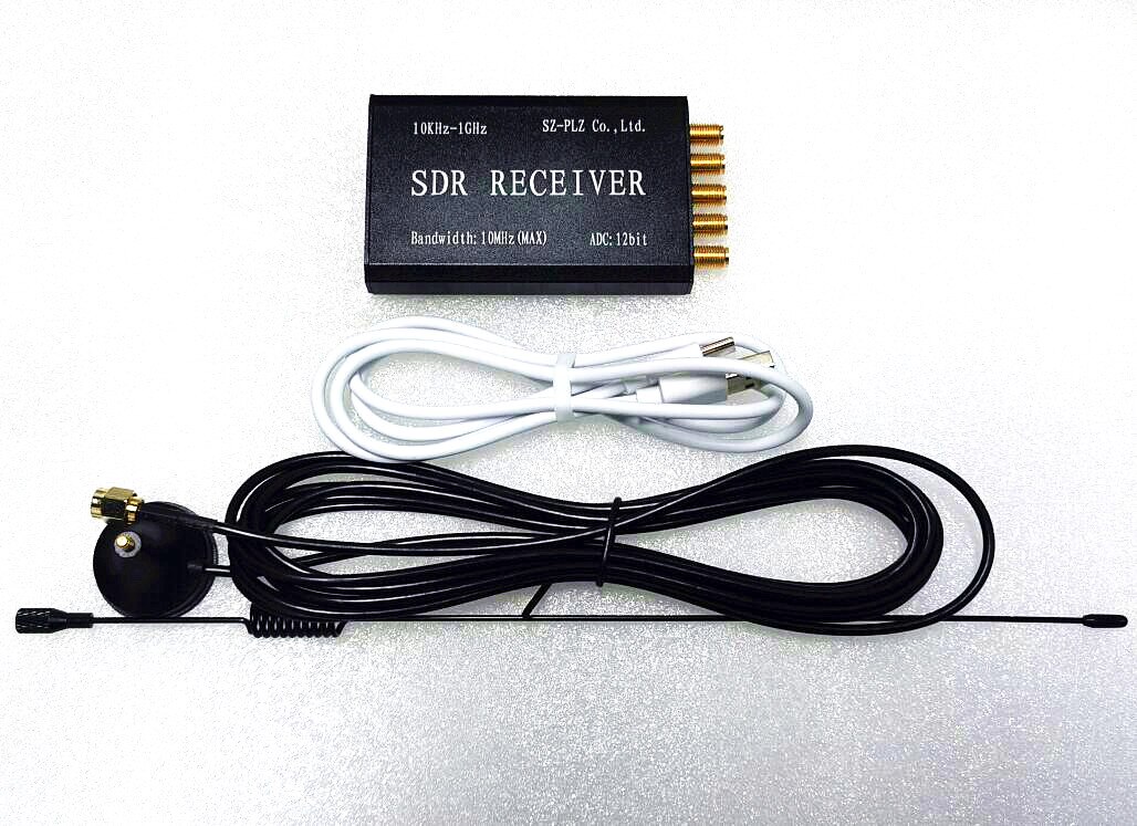 10kHz To 1GHz SDR Receiver HF AM FM SSB CW Aviation Band Receiver 0.5PPM AM FM SSB ATc SSTV iSS + USB Cable + Metal Case