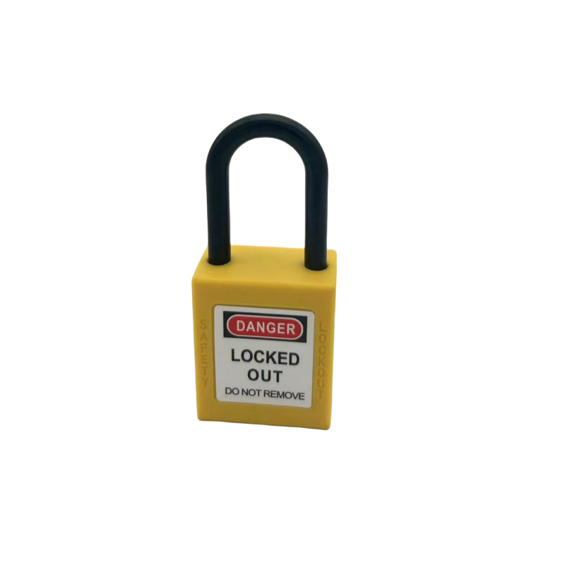 Eight Colors Lockout Padlock 38mm ABS Engineering Plastic Insulation Nylon Shackle Isolation Security Red LOTO Lock With Key: USA Red Oak