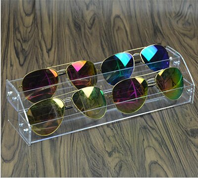 Multi Lagen Sieraden Organizer Acryl Stand Nagellak Plank Lenzenvloeistof Brilmontuur Rack Display Sunglass Vrouwen Opbergdoos: 2 Layer