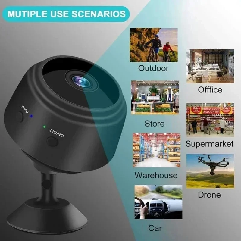 mini Kamera WiFi 1080P HD Bezprzewodowy monitor Domowy z Funkcją Noktowizji, Zdalny monitorowanie, Inteligentna Kamera robić Monitoringu Wewnętrznego