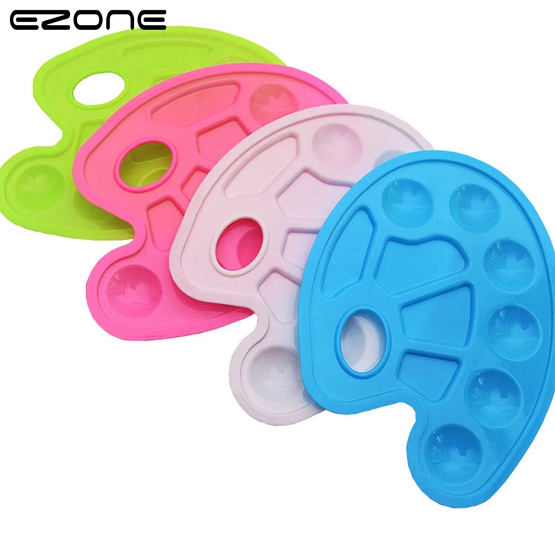 EZONE creativos paletas multicolores, 10 orificios, pintura al óleo para principiantes, paleta de pigmentos, paletas de acuarela de Graffiti, suministro de arte