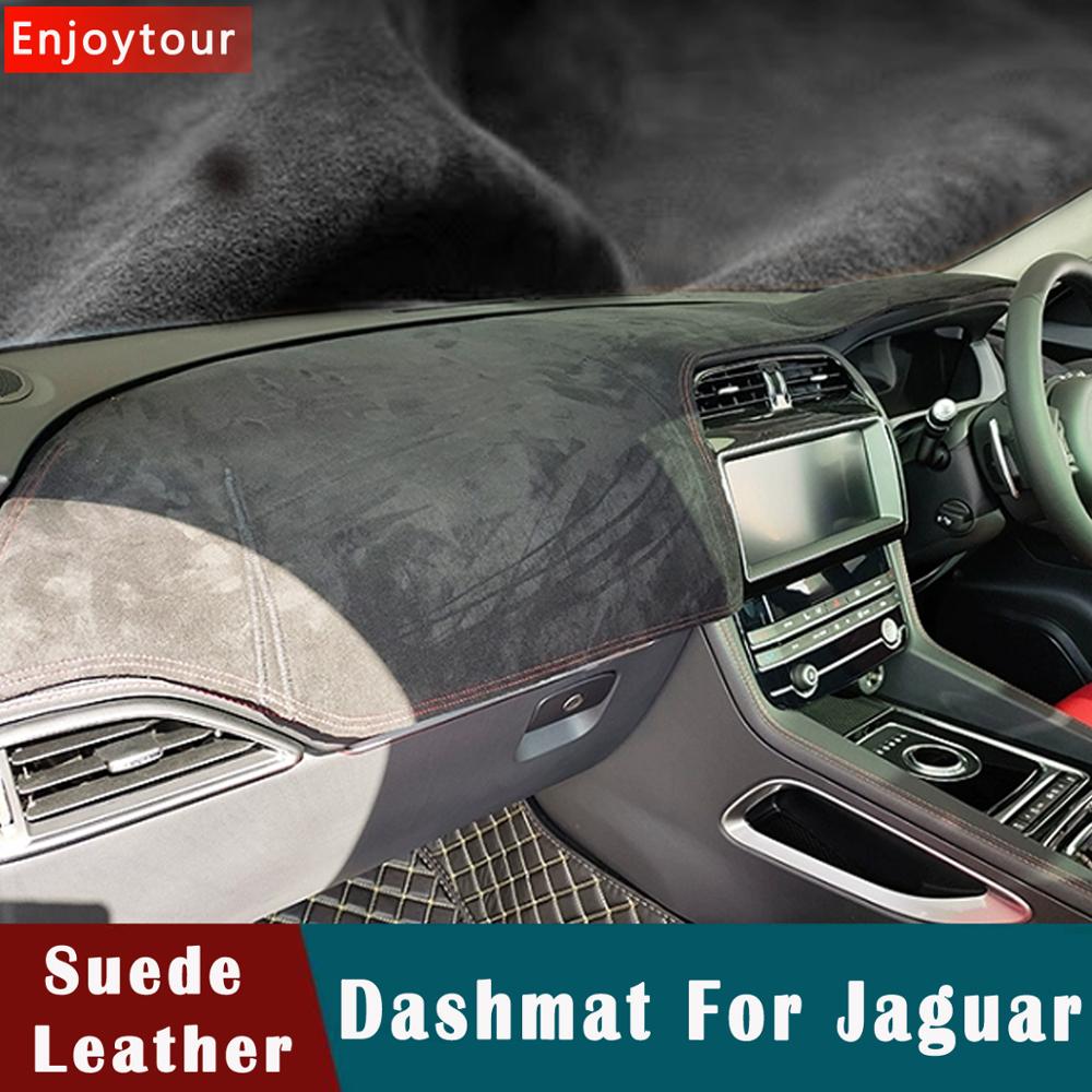 Suede Leather Dashmat Dashboard Covers Pad Dash Mat carpet car accessories Styling for Jaguar XE XF XJ XJL F-PACE RHD