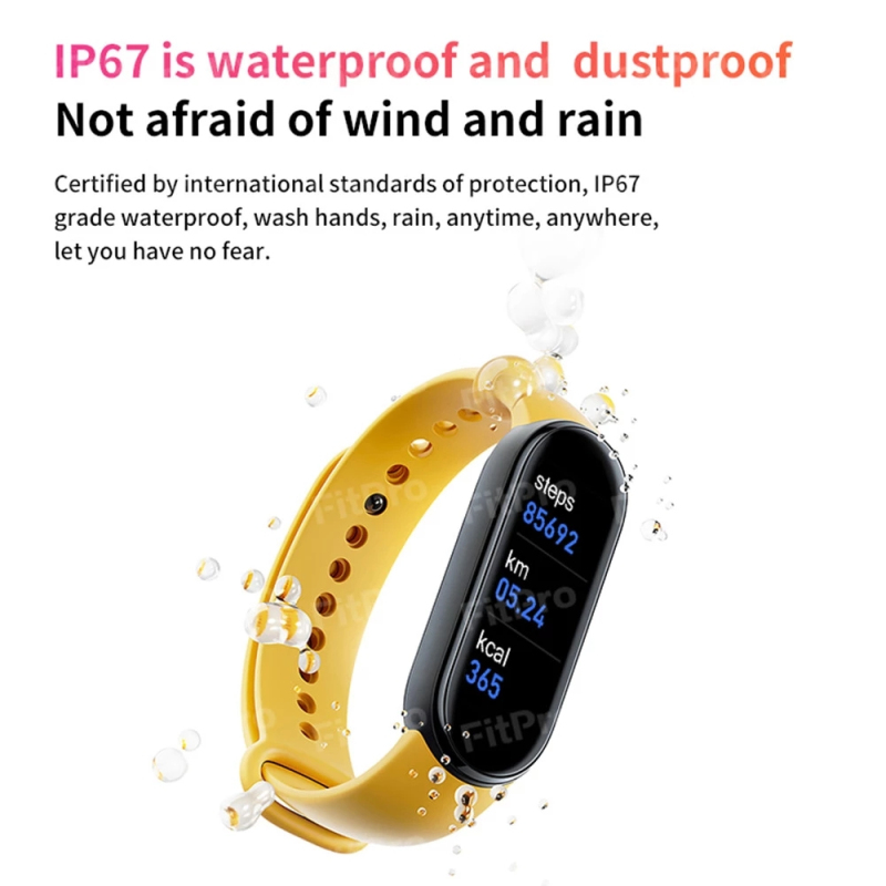 M6 Smart Horloge Armband Mannen Vrouwen Waterdichte Sport Smartwatch Fitness Tracker Hartslagmeter Voor Xiaomi Apple Android