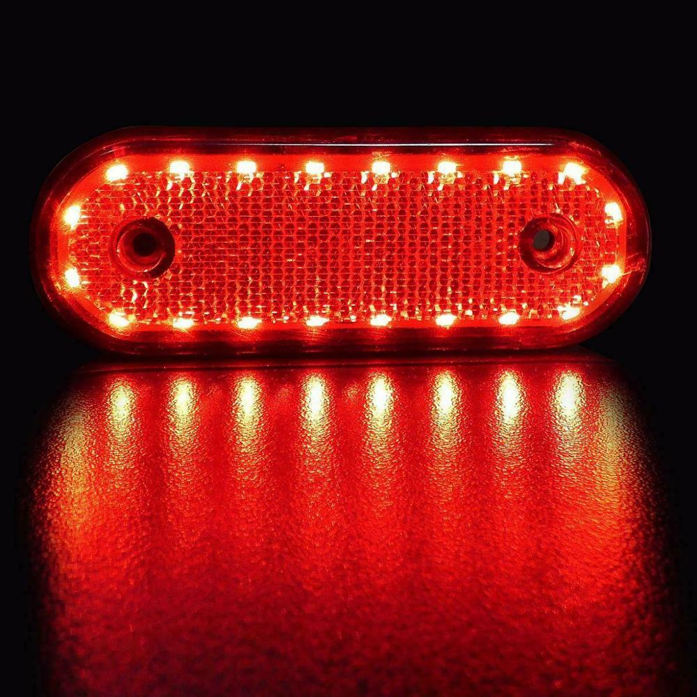 10Pcs 20LED Verlichting Side Truck 12V Led Verlichting Aanhangwagen Markering Verlichting 12V Zijmarkeringslichten Voor Vrachtwagens