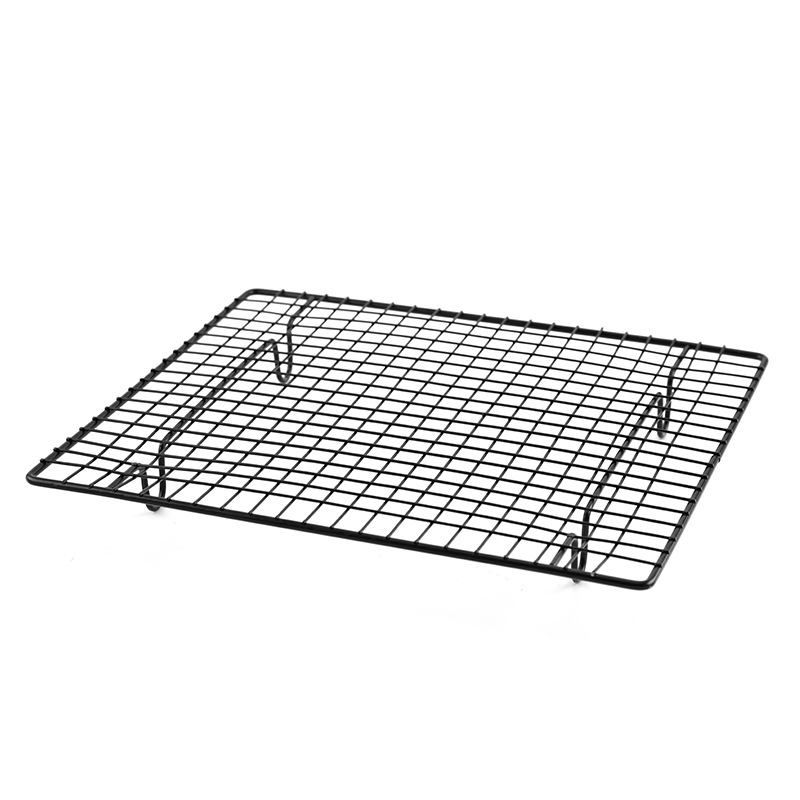 Estante de enfriamiento de pasteles antiadherente de acero rico en carbono, bandeja de rejilla de enfriamiento, galletas, galletas, pan, Muffins, soporte enfriador de pasteles, 1 ud.: Default Title