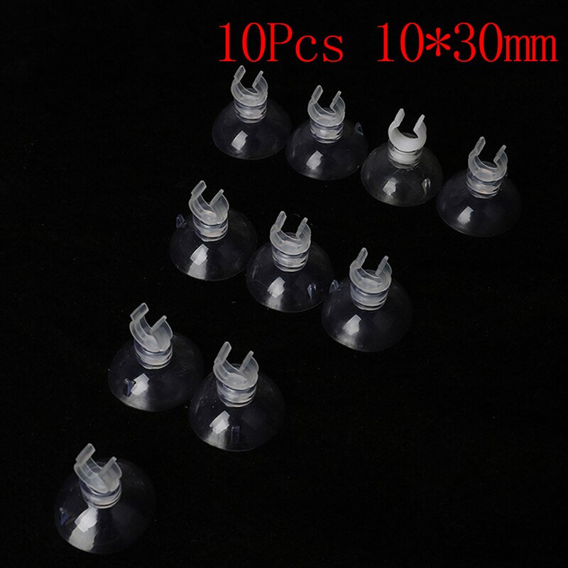 10Pcs Useful Aquarium Fish Tank Suction Cup Sucker Holders For Air Line Tube Hose Pump: 10X30mm