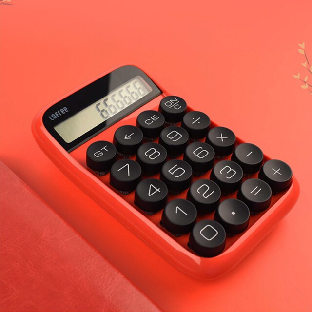 4 Colors Lofree Calculator Vintage Decompressed Detachable Keycap Intelligent Shutdown Portable Mini Student Office Calculation