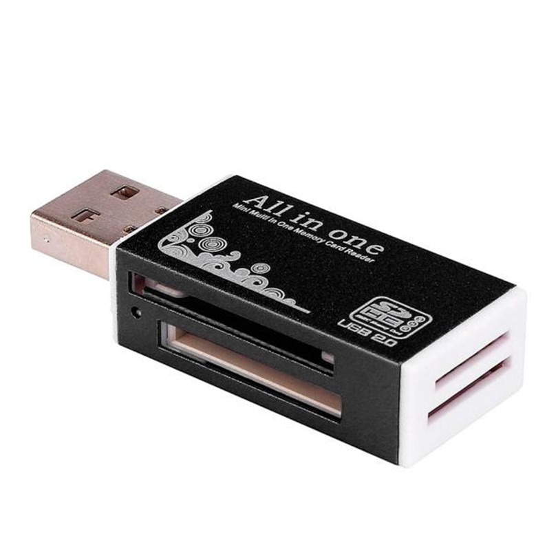 Computer Card Reader USB 2.0 All in 1 Multi Memory Card Reader For Micro SD SDHC TF M2 MMC C76