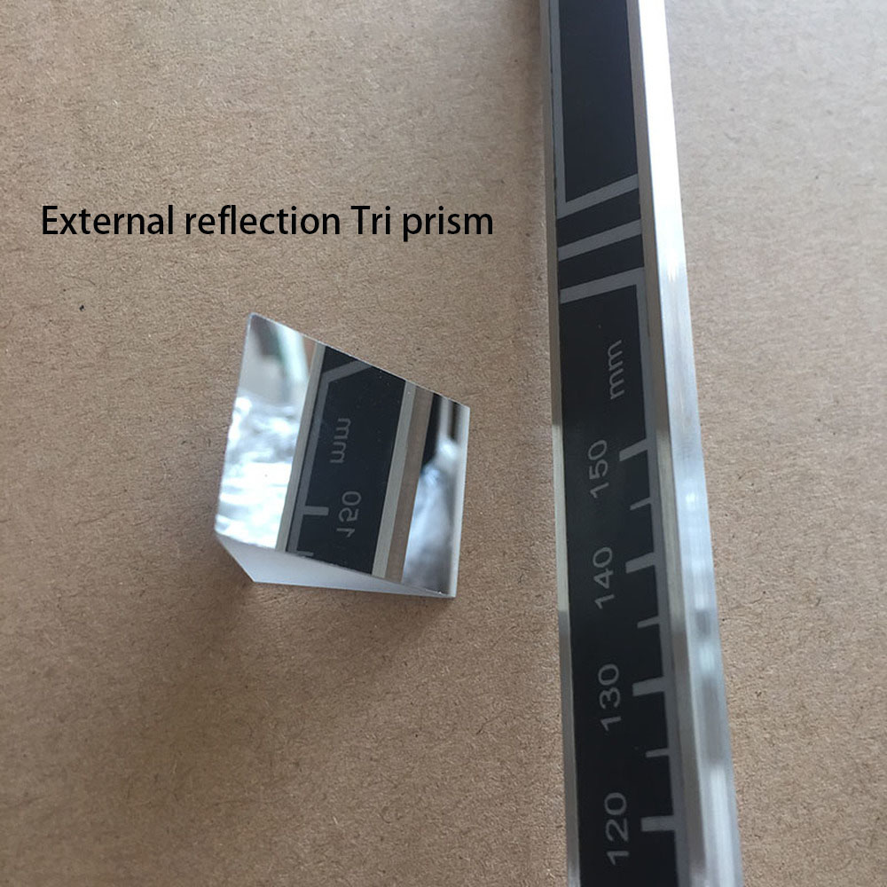 Rett vinkel ekstern reflekterende trekantet prisme 20*20*20mm skråplan aluminisert optisk element  k9 Total refleksjonsprisme