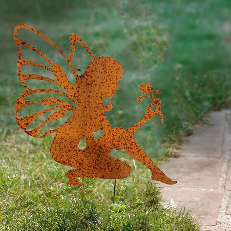 groß Garten Dekoration Engel Rost suchen Garten Einatz gemacht Dekoration für Garten Terrasse Balkon Blumentopf
