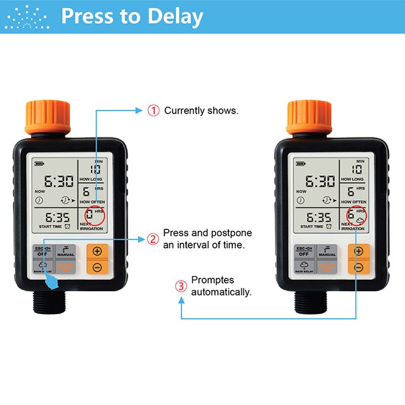 Irrigation Controller Waterproof Garden Watering Timer Automatic Garden Watering System
