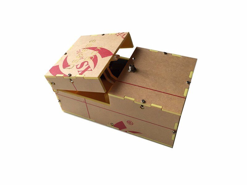 Caja inservible, kit de bricolaje, máquina inútil, de cumpleaños, juguete de broma, dame una nueva caja, máquina divertida, decoraciones de juguete para niños: Amarillo