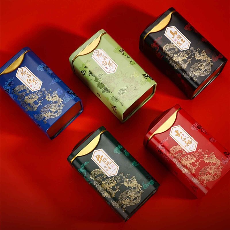 Q1JB Metall Weißblech Leere Dosen Tee Lagerung Behälter für Tee Kaffee Kraut Candy Schokolade Zucker Gewürze Snacks Töpfe Verpackung Tee