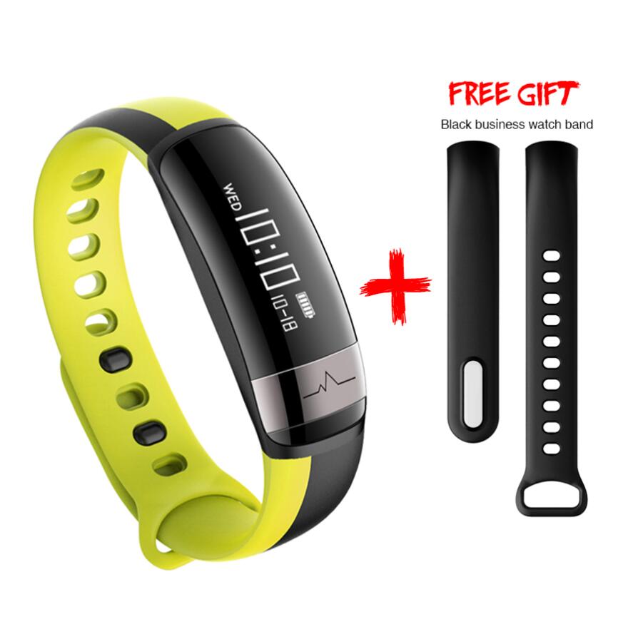 Bluetooth Smart Armband Hartslag activiteit fitness tracker Bloeddruk Sport Band Elektronische Polsband Voor Vrouwen Mannen: green