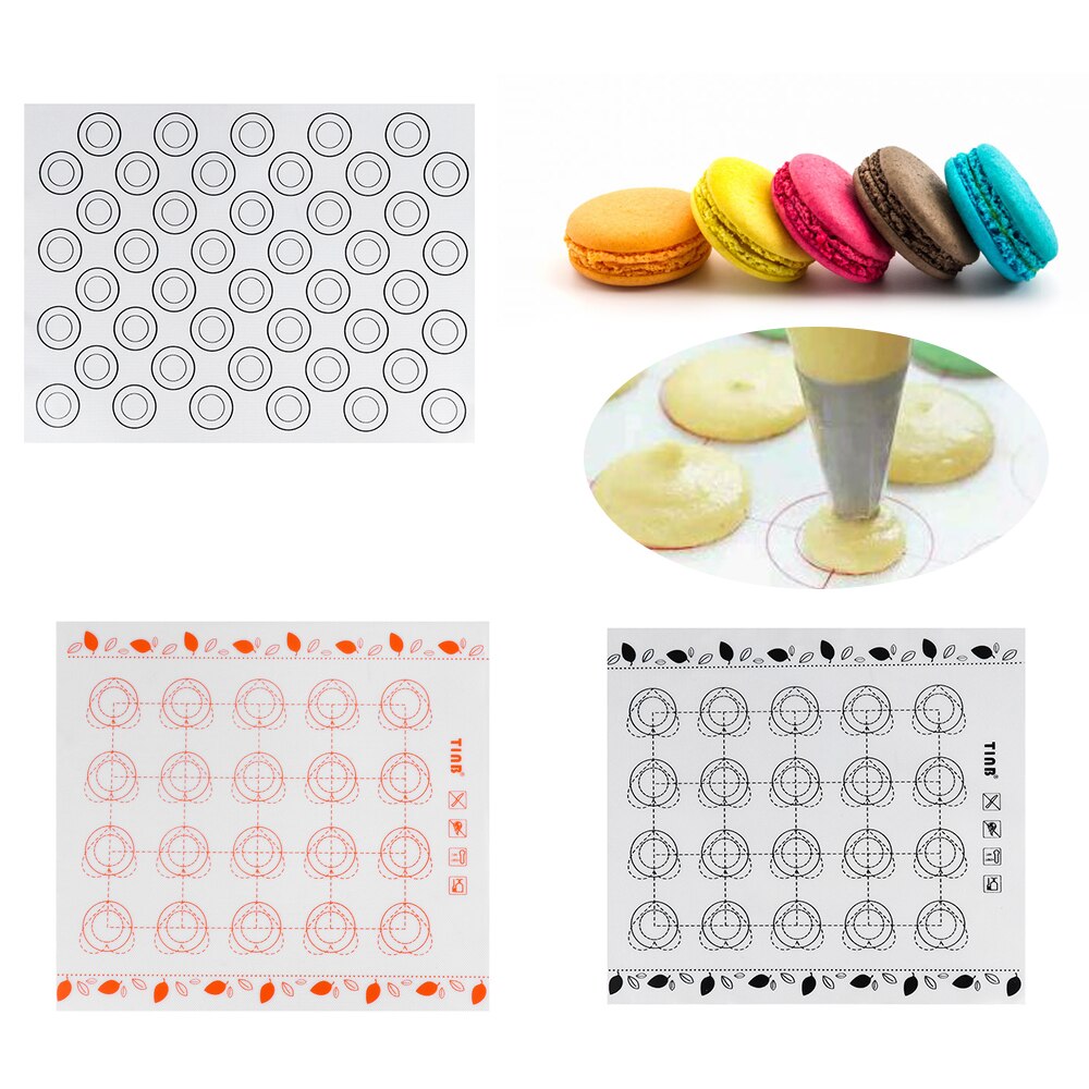 Siliconen Cake Sheet Rolling Pad Food Grade Macaron Bakken Mat Non Stick Kneden Deeg Bakvormen Oven Gebak Koken Gereedschap