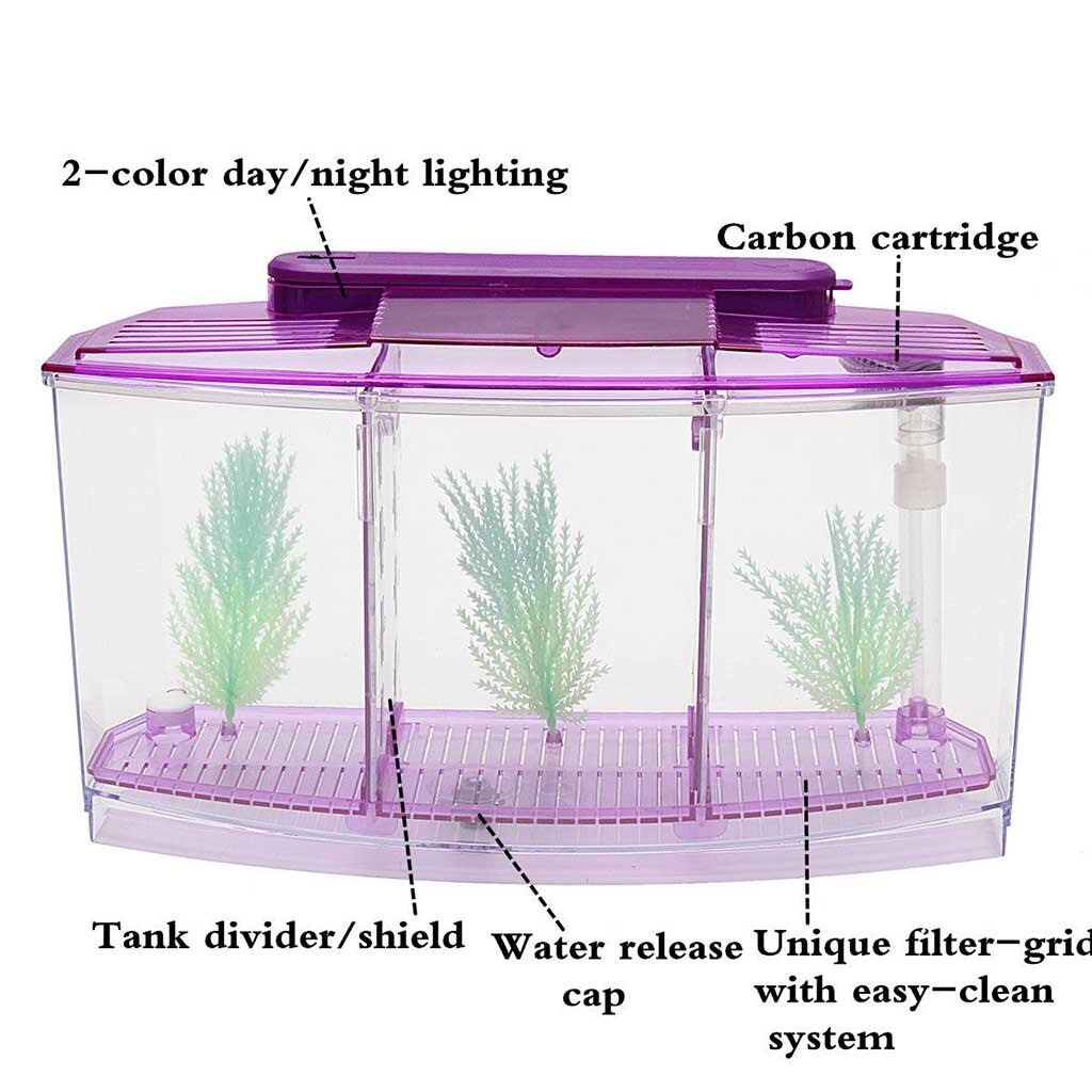 Aquarium Fish Tanks Mini Aquarium Fish Tank Aquarium With LED Lamp Light Fish Tank Desktop Fish Mini House Home Pet products