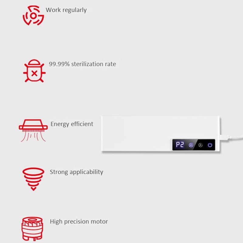 USB Air Purifier Ozone Generator Negative Ions Formaldehyde-Removal Toilet Purification Deodorizer Pet for Home Office(UK Plug)
