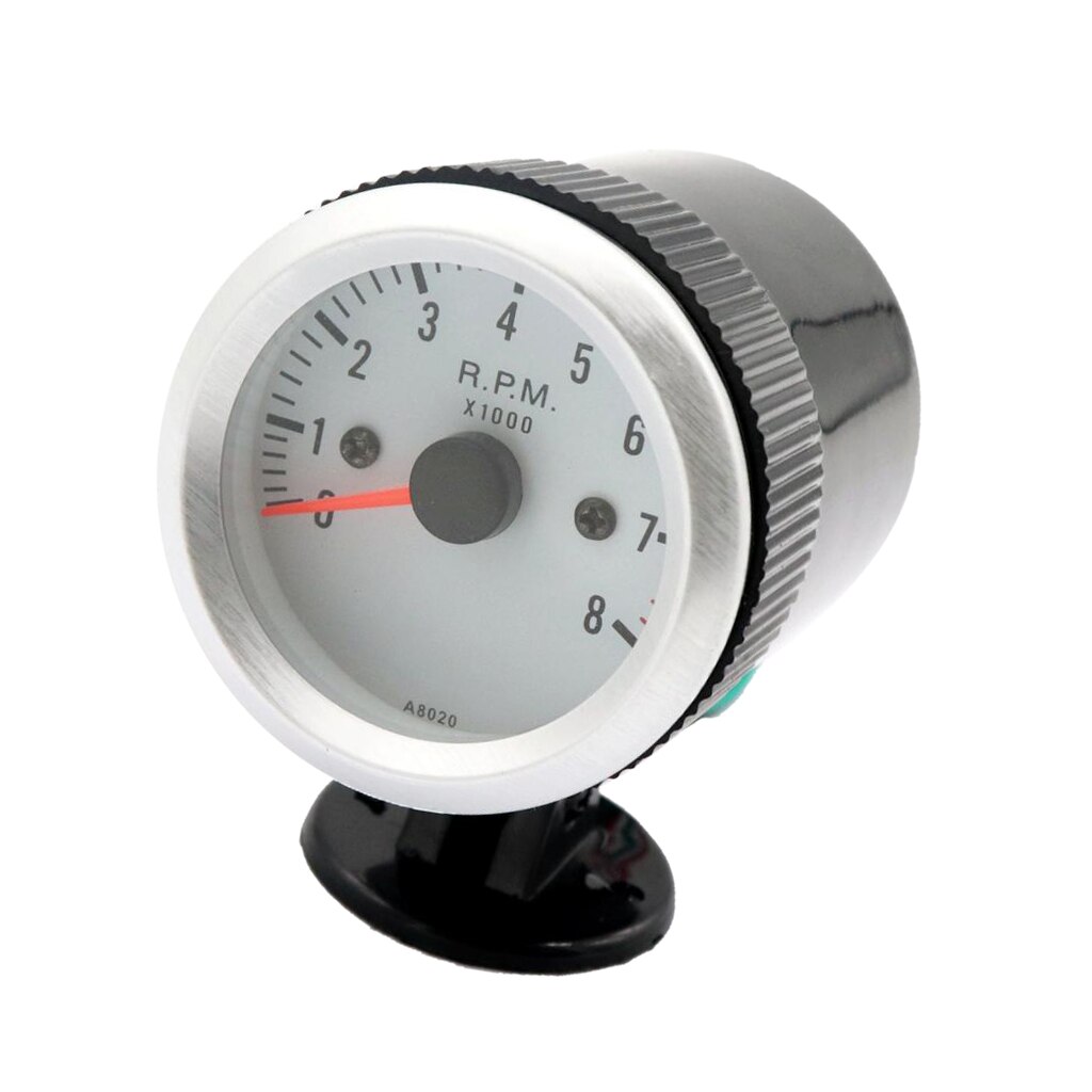 52 Mm 12V Benzine Auto Toerenteller Tacho Gauge Meter Blauwe Led Licht