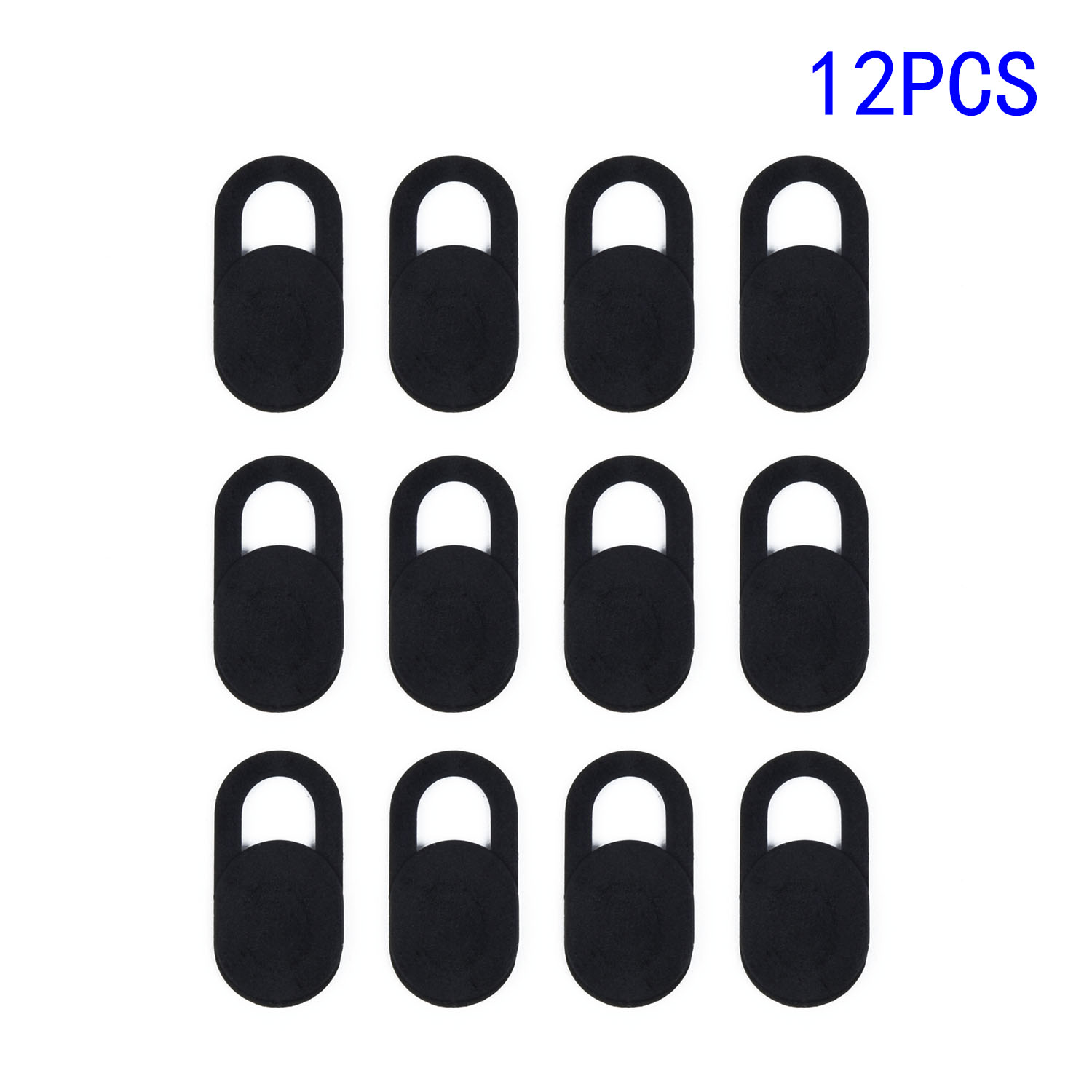 12Pcs Webcam Cover Sliding Webcam Covers Zwart 0.026in Ultradunne Web Voor Macbook Laptop Pro Tablet camera Cover