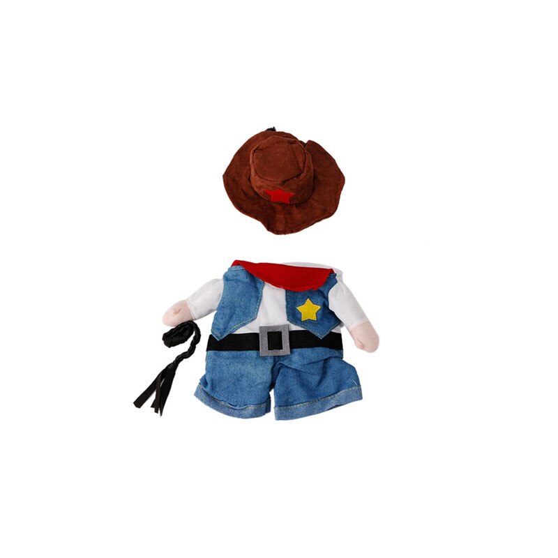 Lustige Haustier Kostüm Hund Katze Kostüm Kleidung Kleid Bekleidung Arzt Polizist Cowboy: M