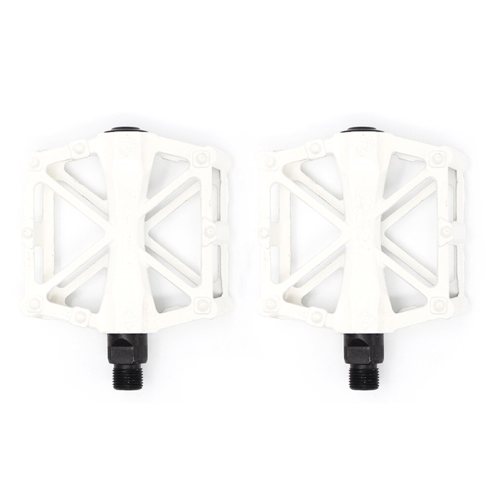 1 par de pedales ultraligeros de aleación de aluminio para bicicleta de montaña MTB, accesorios de bicicleta, piezas de repuesto: Blanco