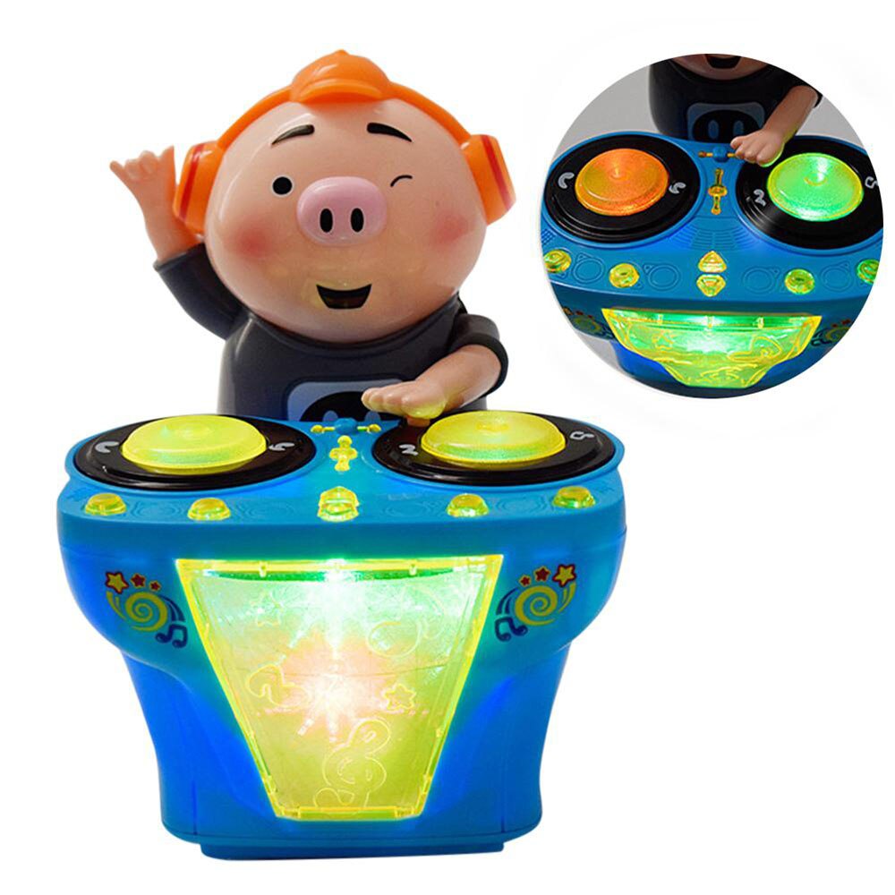 Baby Dj Muziek Elektrische Varken Toyschildren Muziek Muziek Grappige Schommelstoel Varken Met Licht Vroege Onderwijs Speelgoed