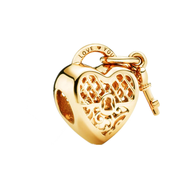 Ailes d'ange en or scintillant pour maman et papa, perles breloque en forme de cœur, adaptées au Bracelet européen Original en argent 925, bricolage de bijoux pour femmes