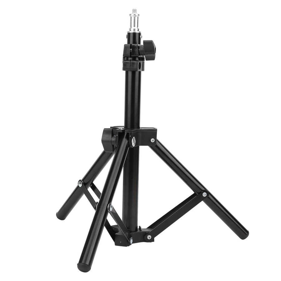 Studio lys stativ 60cm fotografering stativ lampeholder selfie stativ 1/4 "skrue udvidelig video belysning værktøj led lampe stativ