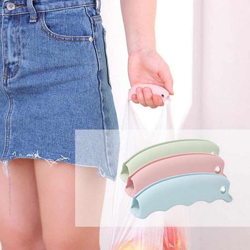 1 PCS Silicone Mention Dish For Shopping Bag to Protect Hands Trip Grocery Bag Holder Clips Handle Carrier Lock Home Tool