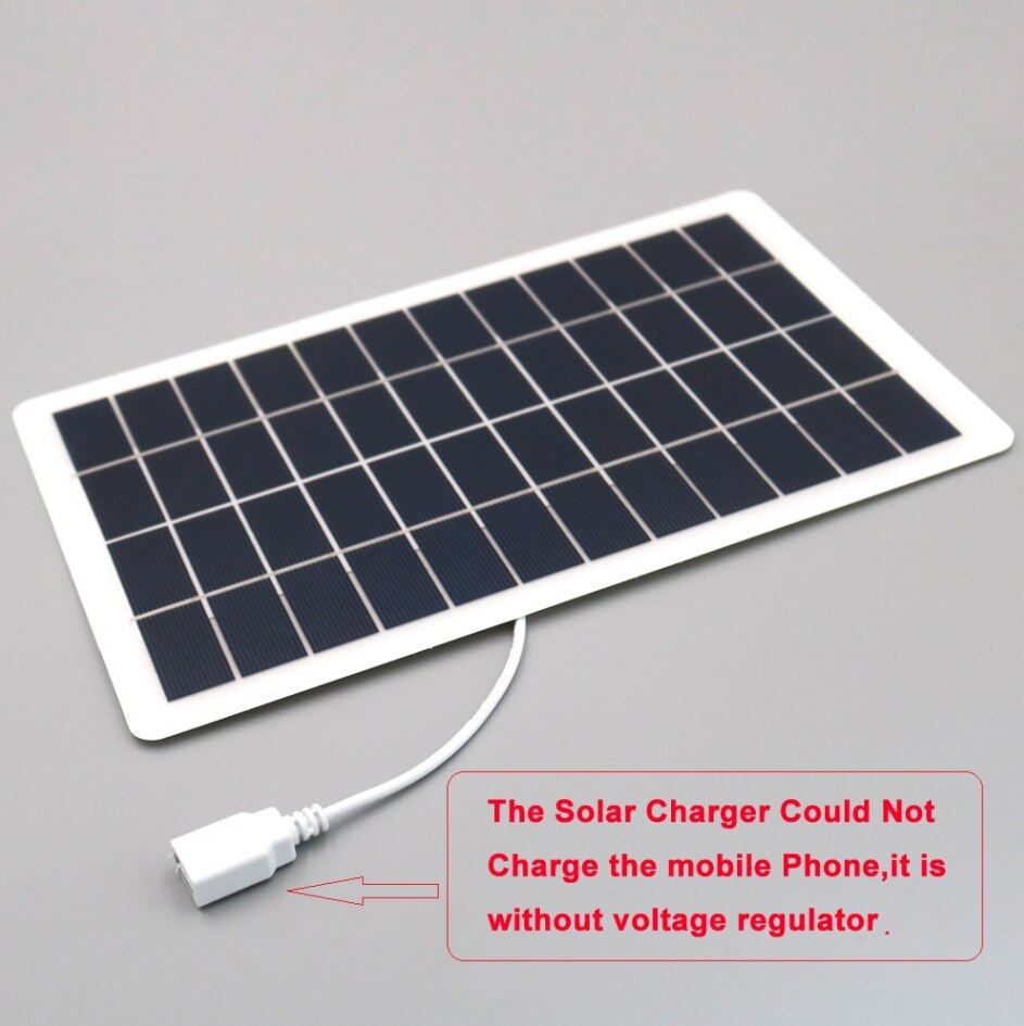 5V 5W 1000mA Output microUSB Outdoor Battery Charger USB Female Port Charge Regulators Solar Panel 3.7 V 18650