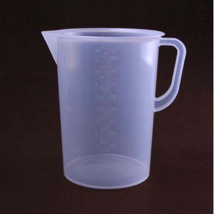 1pcs 2pcs 250ml to 5000ml Plastic beaker with scale Clear White Plastic Measuring Cup with handle Beaker for Lab Kitchen