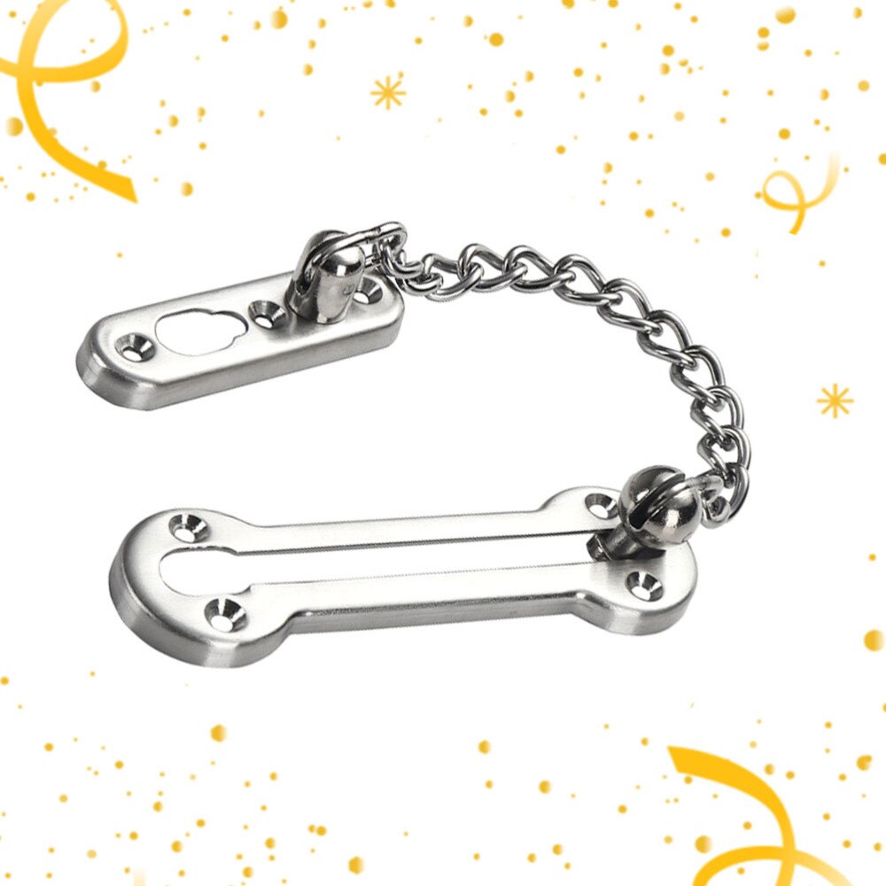 1pc Door Lock Chain Durable Stainless Steel Anti-theft Window Door Deduction Lock for Dormitory Apartment House