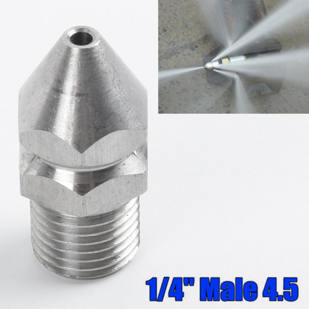 1/4&#39;&#39; 3/8 &#39;&#39; Cleaning Nozzle Pressure Washer Drain Sewer Cleaning Pipe Jetter Spray Nozzle 4 Jet Garden Accessories Tools