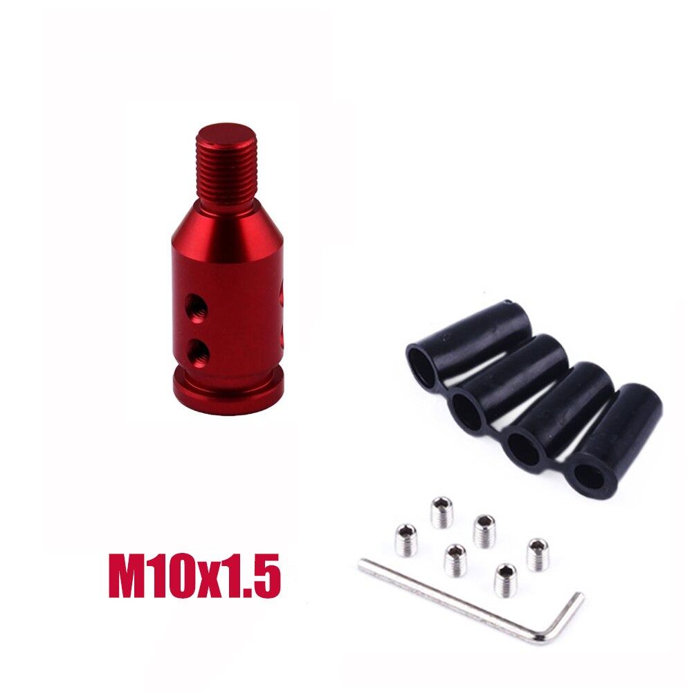 RASTP-JDM Racing Universal Aluminum Shift Knob Adapter Fit for Non Threaded Shifter Auto shifters M12x1.25mm/M10x1.5mm RS-SFN057: red-M10-1.5