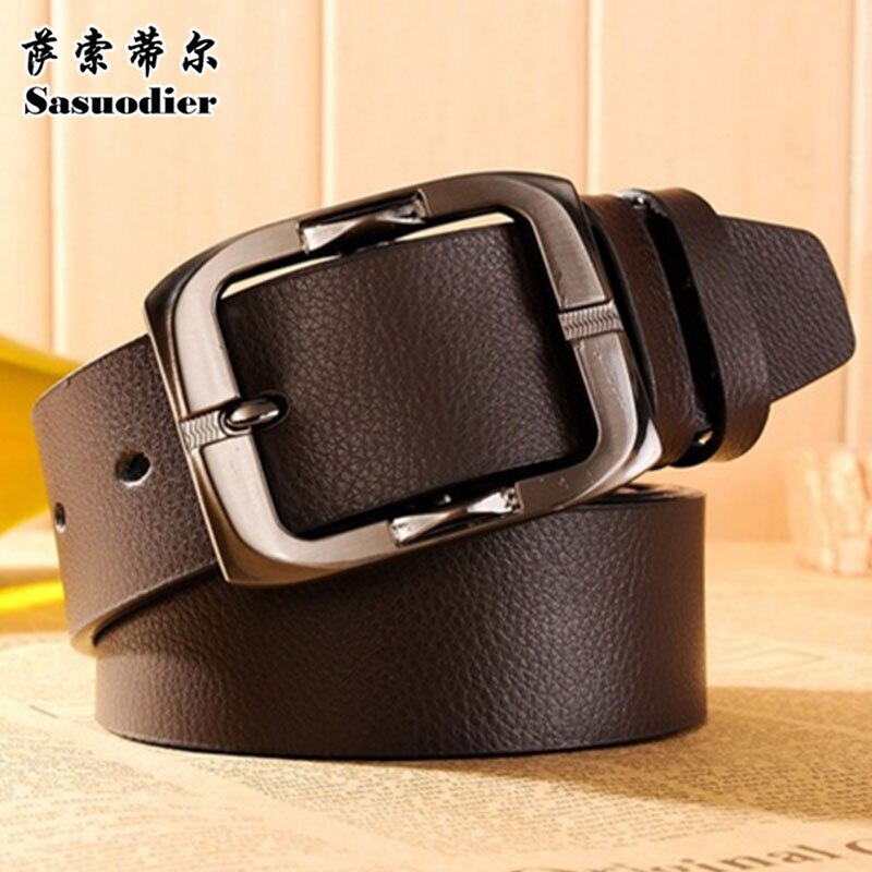 Merk stijl heren riem luxe leren riemen voor mannen casual riem mannelijke metalen gesp