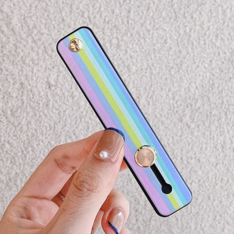 Universal Wrist Band phone stand For iPhone Finger Grip Mobile Phone Holder for xiaomi Push Pull back sticked Socket bracket: B10-